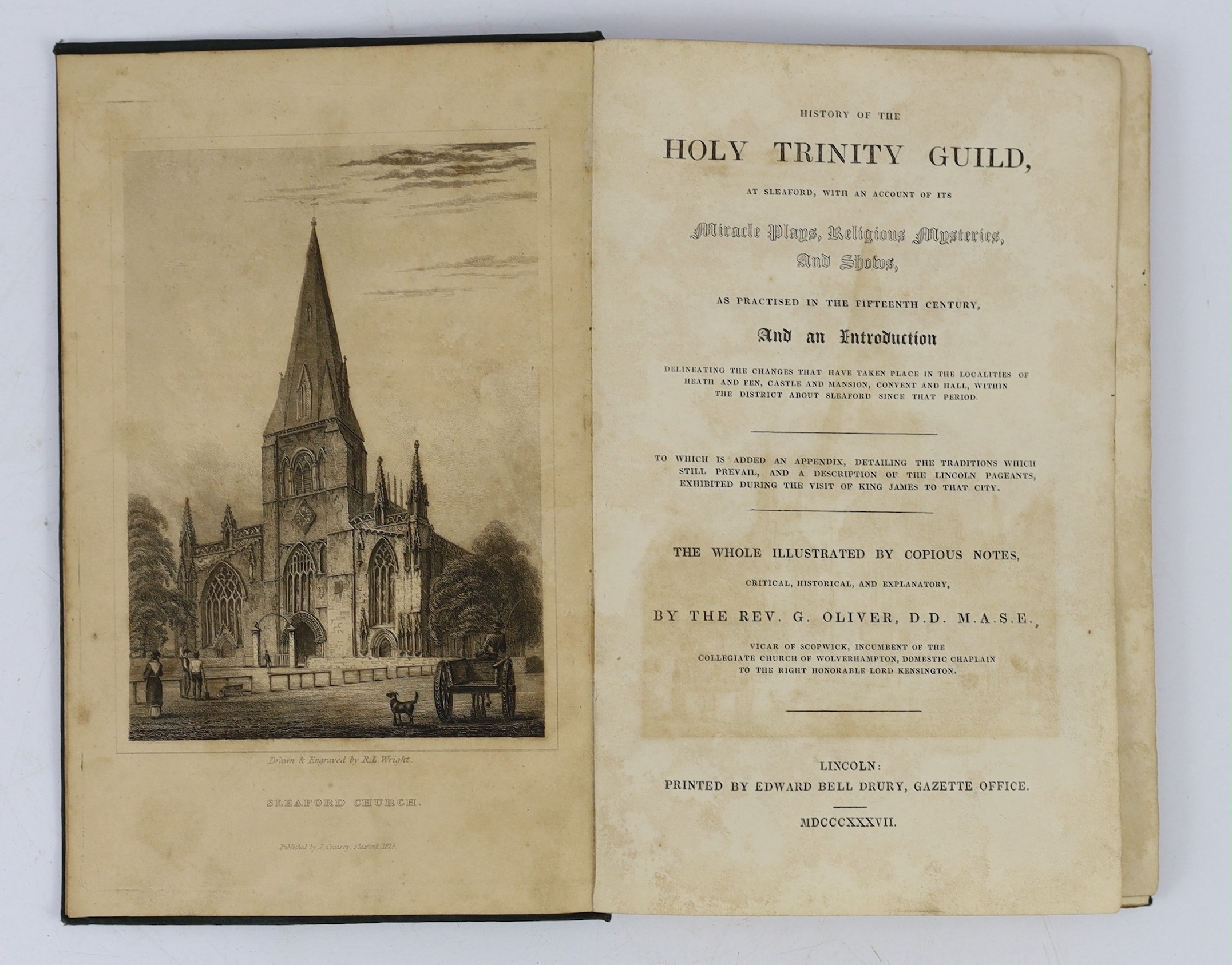 LINCS: Stark, Adam - The History and Antiquities of Gainsburgh ... together with a ... descriptive account of Stow ... in illustration of its claim to be considered as the Roman Sidnacester. folded map, folded pedigree a